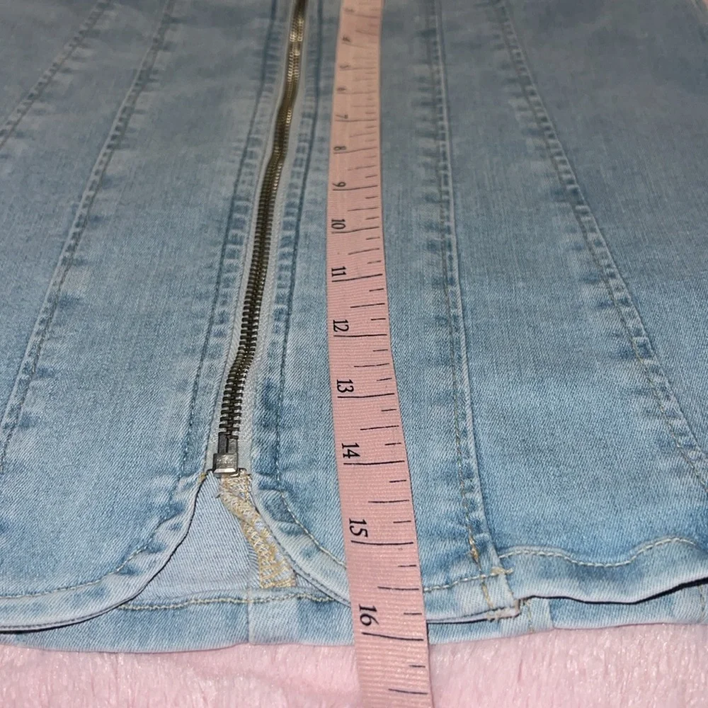 Free People Blue Pencil Mini Skirt Night Out - Picture 10 of 10